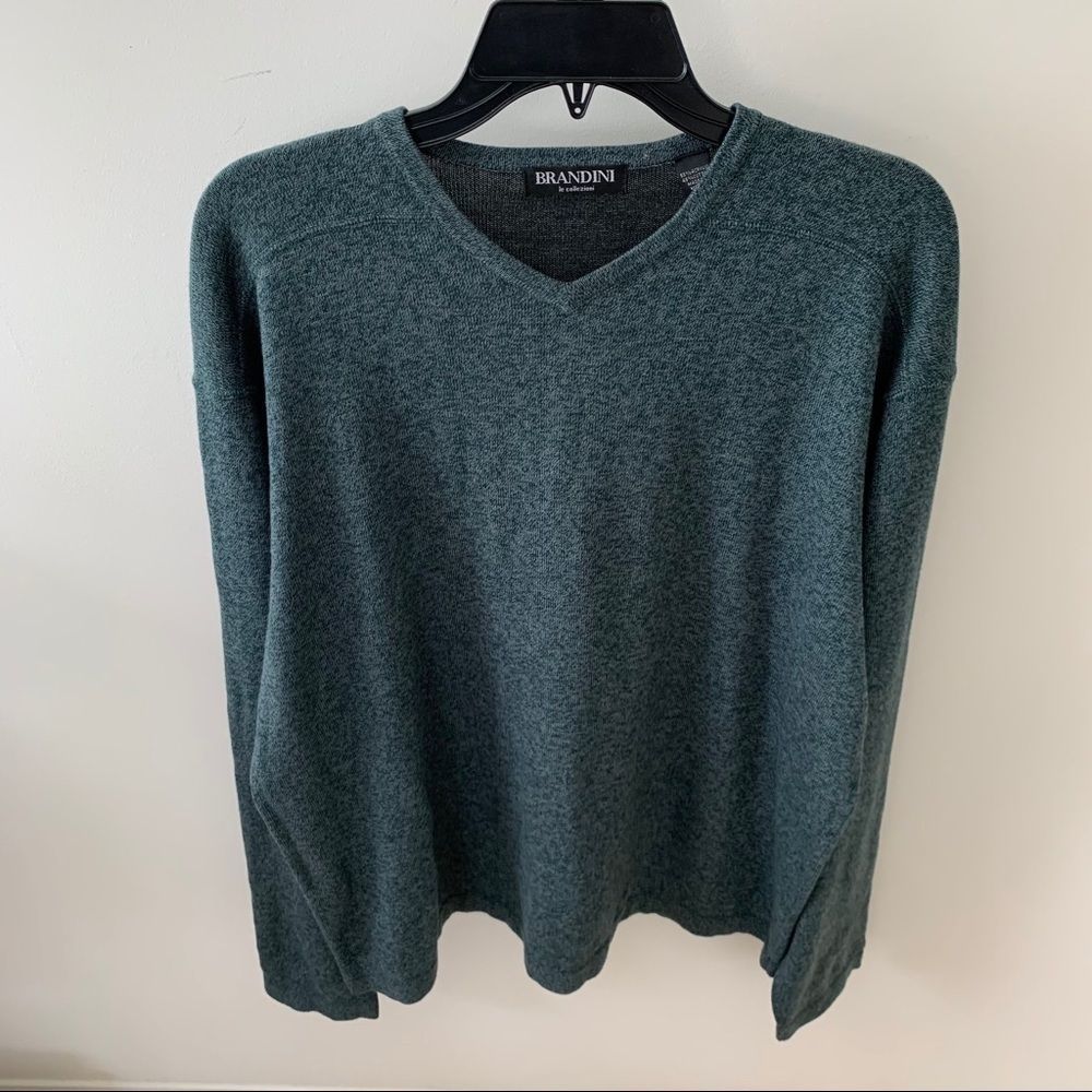 Brandini Men’s sweater Sz XL Blue V Neck